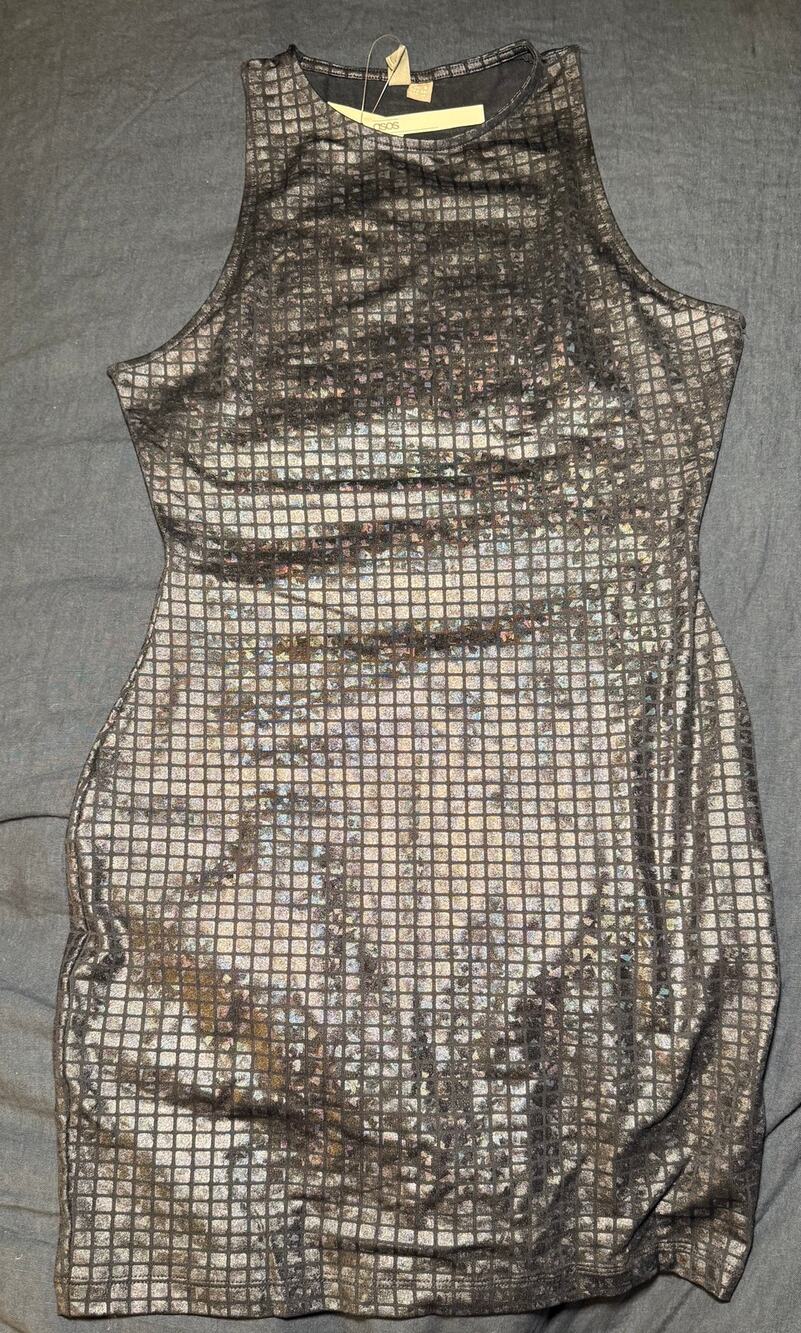 NWT ASOS Holographic Bodycon Mini Dress Size 4